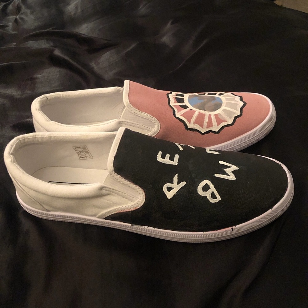 Unisex Custom hand painted Mac Miller vans - Picture 3 of 3